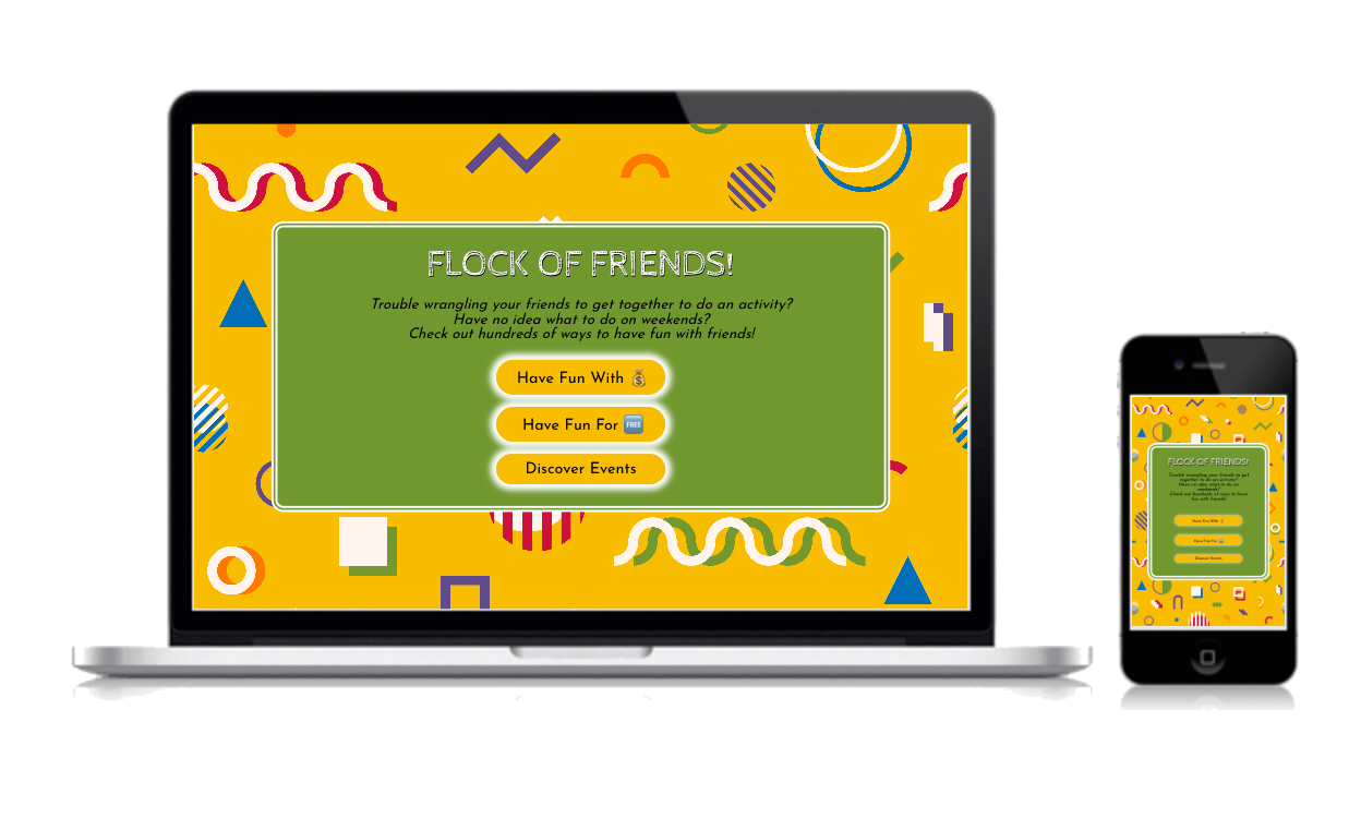 Desktop and mobile preview of Flock Of Friends